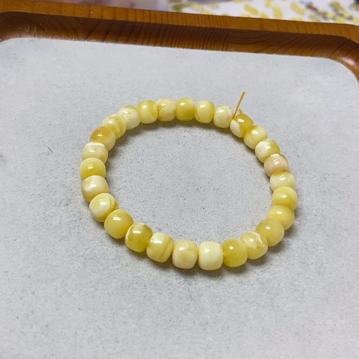 蜜蜡未镶嵌裸石手串