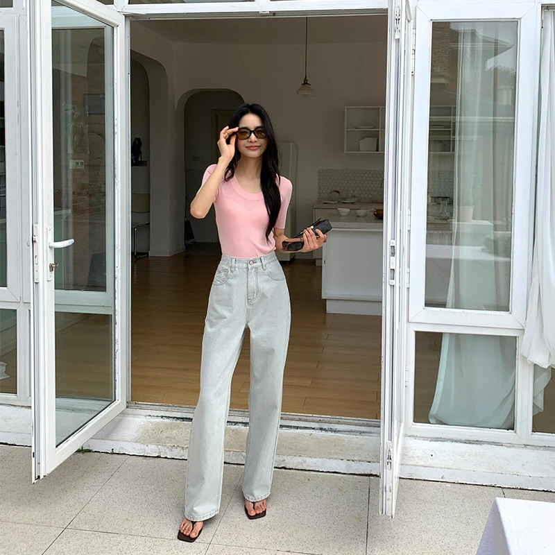 【ALONE SAVOR】沙砾（no退no换）春夏薄款设计感直筒拖地裤P271