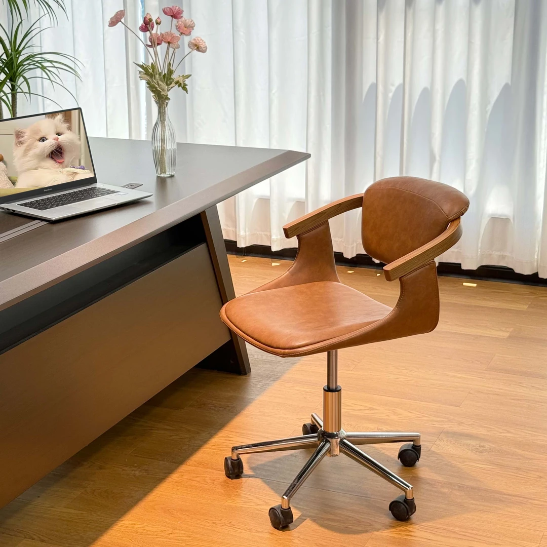办公椅电脑椅子学习椅靠背椅书房椅书桌椅久坐舒适升降家用复古椅