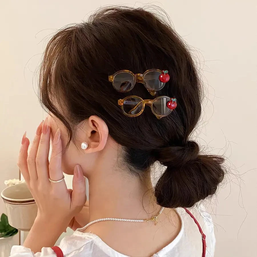 苹果眼镜发夹女侧边夹前额刘海夹2025新款高端发卡时髦设计感头饰