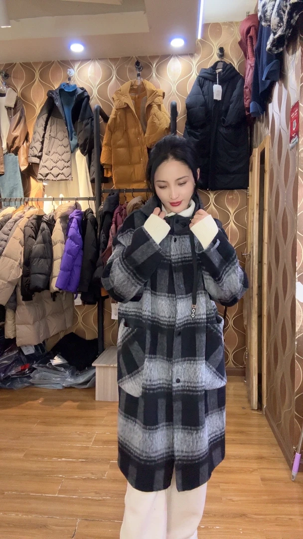 韩尤简同款百搭休闲羊绒外套