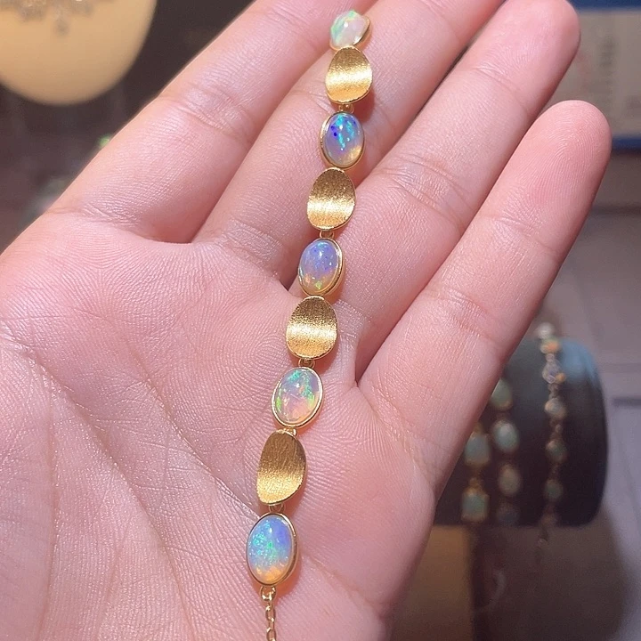 银S925镶嵌欧泊手链）艺****林