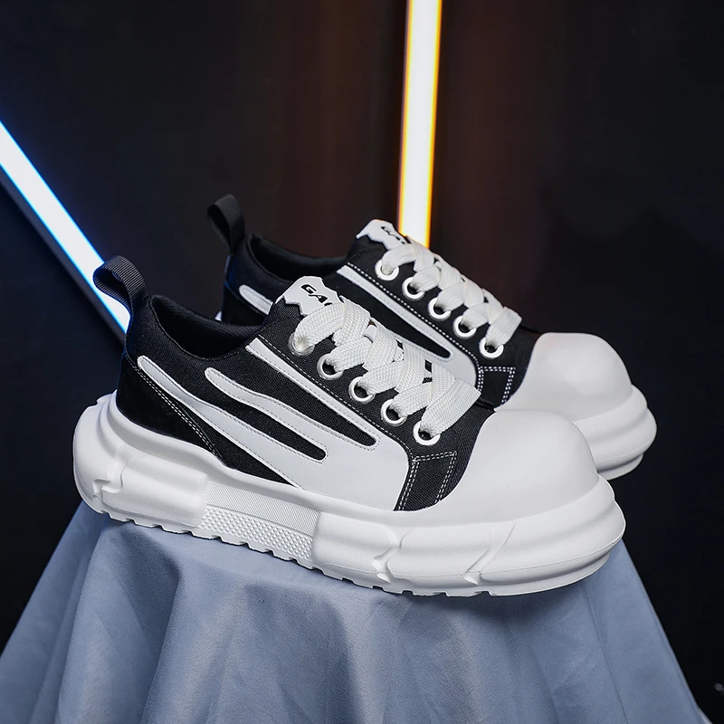 韩版增高5cm小白鞋透气丑萌大头板鞋百搭厚底运动潮鞋时尚ins男鞋