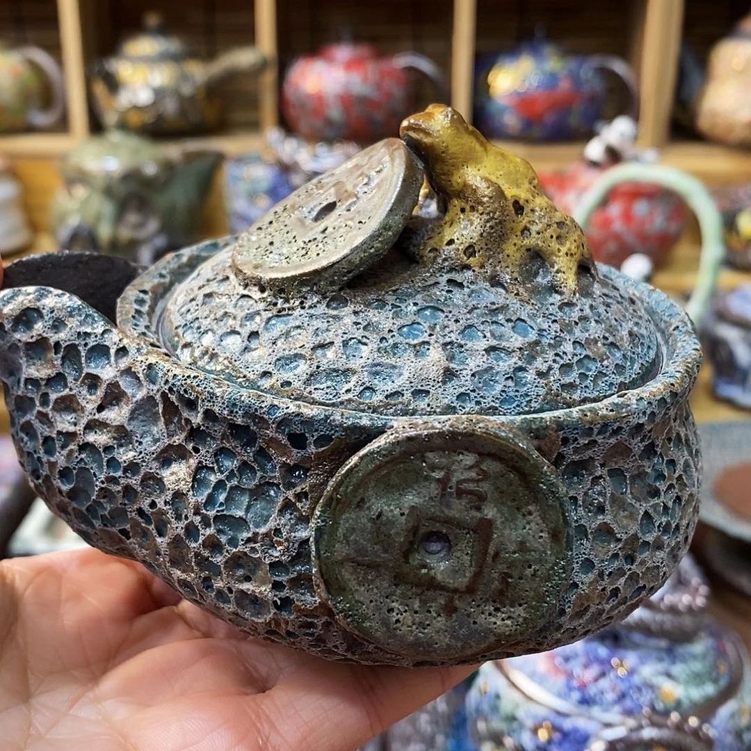 粗陶柴烧志野茶器