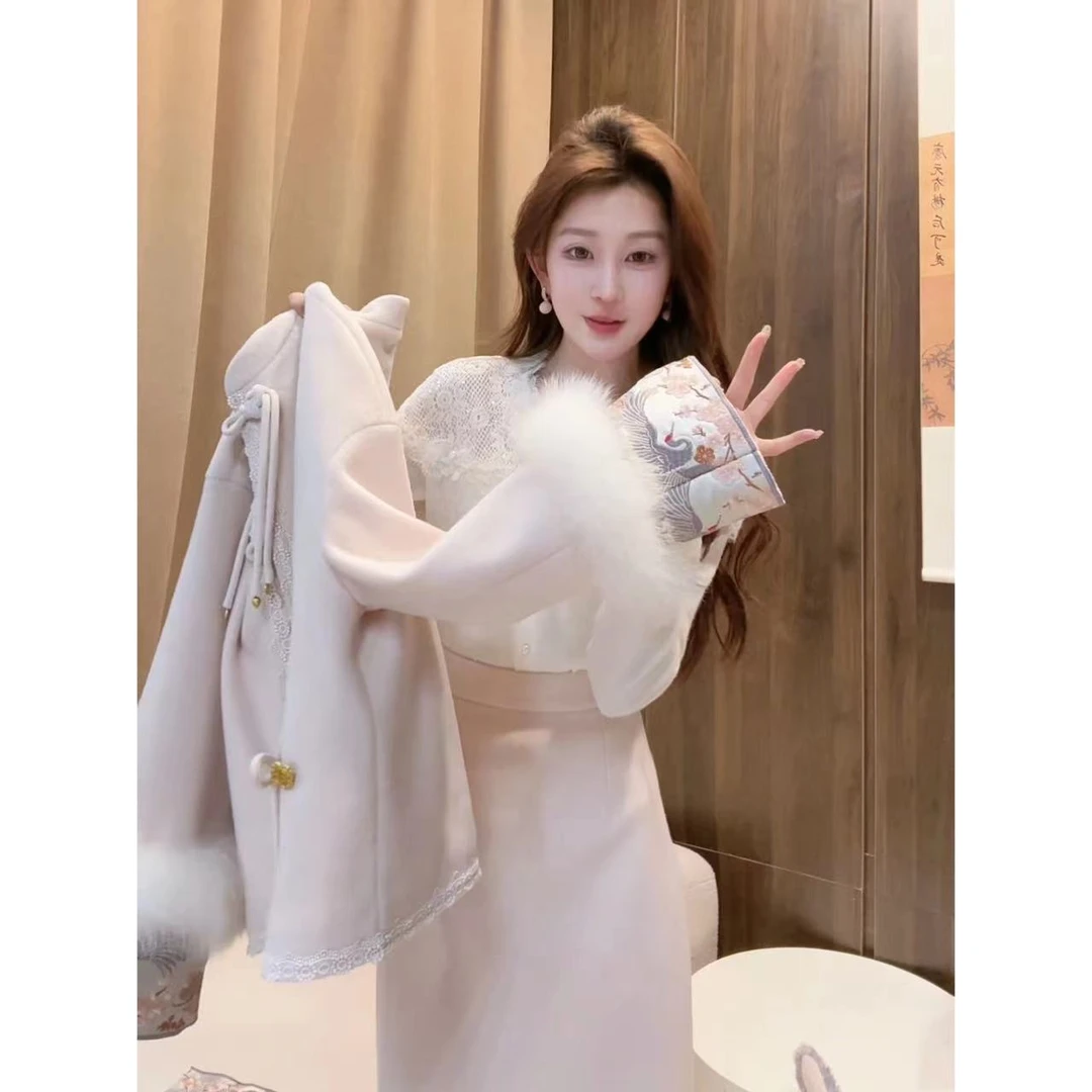 【婷婷】《山海经•仙鹤献瑞》刺绣新中式羽绒装 TTZ2FD813