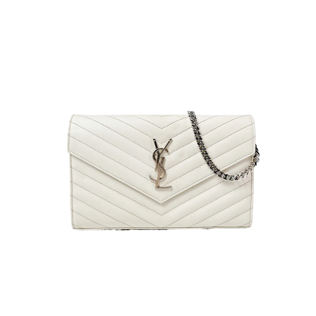 95新 YSL/圣罗兰 安洁利严选链条钱包/BK0160827 斜挎包