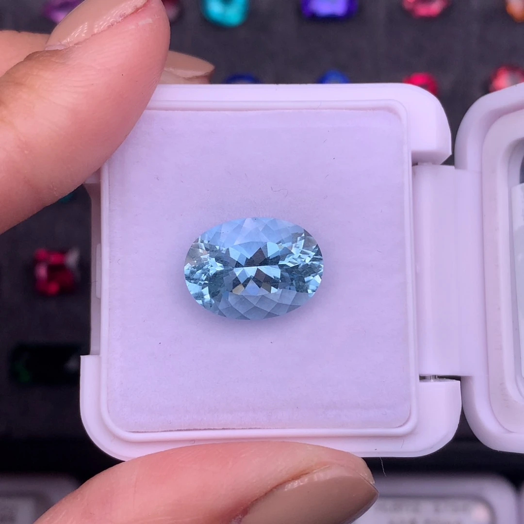 海蓝宝石裸石未镶嵌6.2ct圣玛利亚