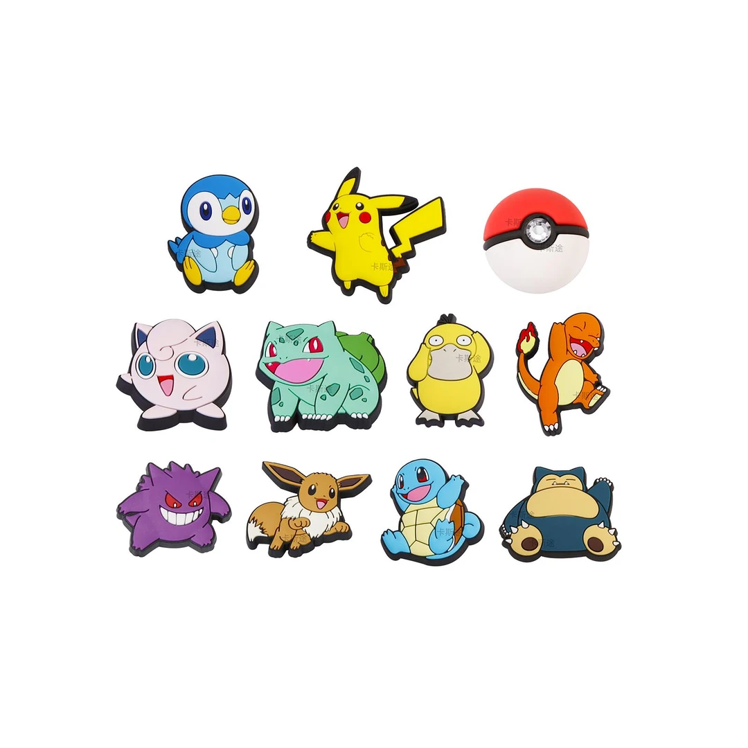 智必星配件洞洞鞋花宝可梦可达鸭精灵球伊布妙蛙种子