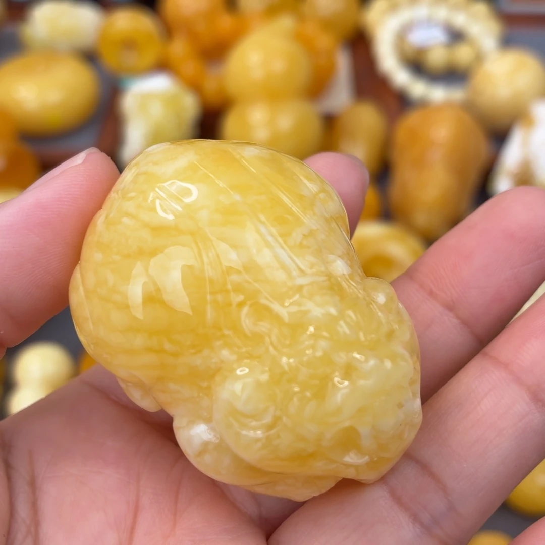 蜜蜡未镶嵌吊坠(不含链)虎皮貔貅