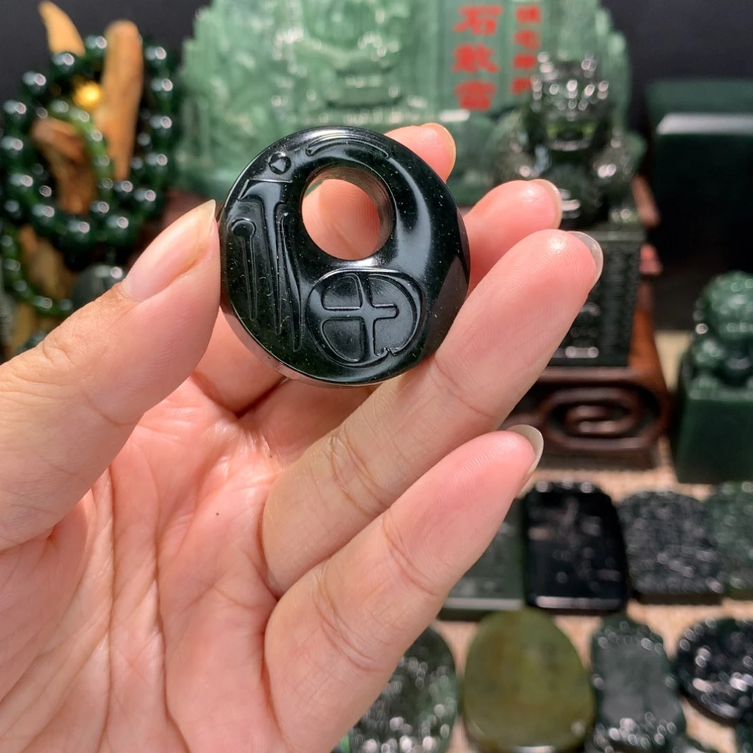 泰山玉福字平安扣挂件