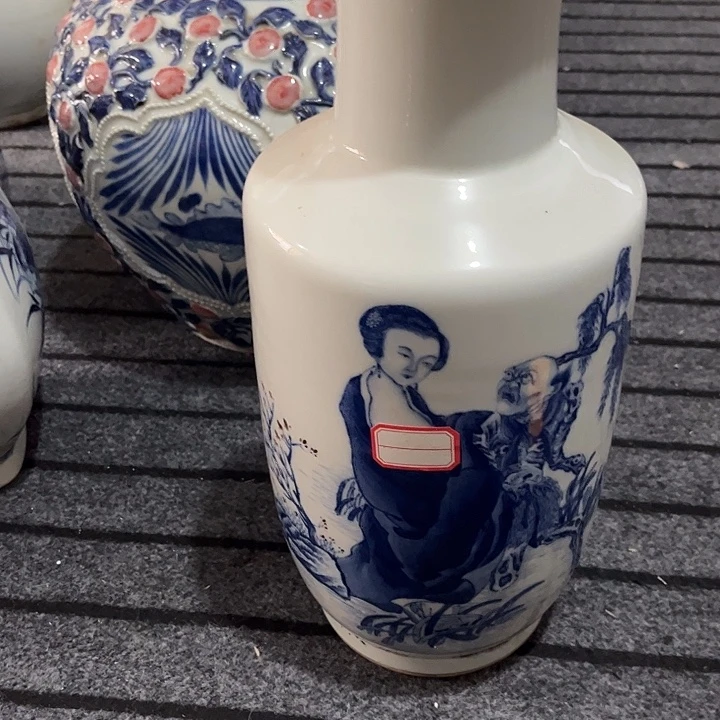 瓷摆件青花人物赏盘