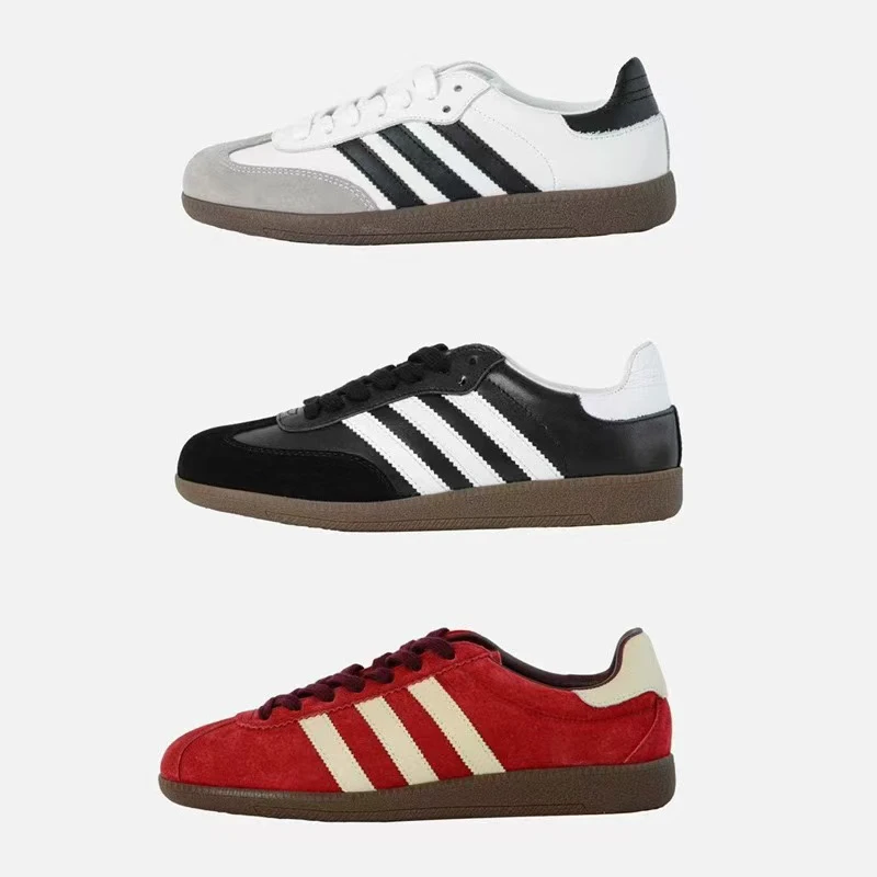 全皮经典德训鞋女板鞋女平底真皮运动鞋女休闲阿甘鞋