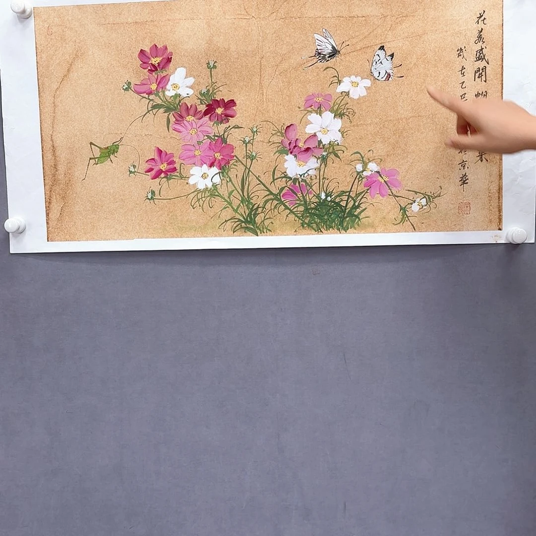国画艺术家真人手绘