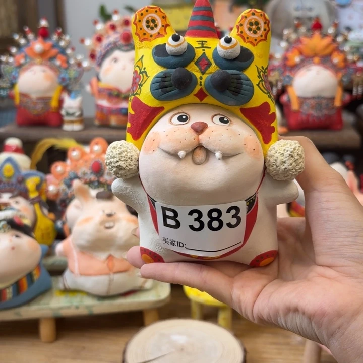 摆件手捏陶艺摆件