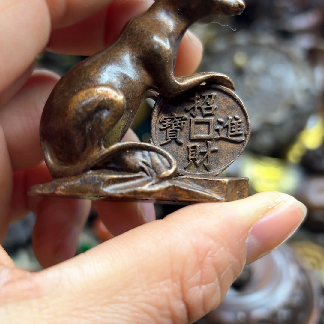 铜摆件欢迎欢迎你