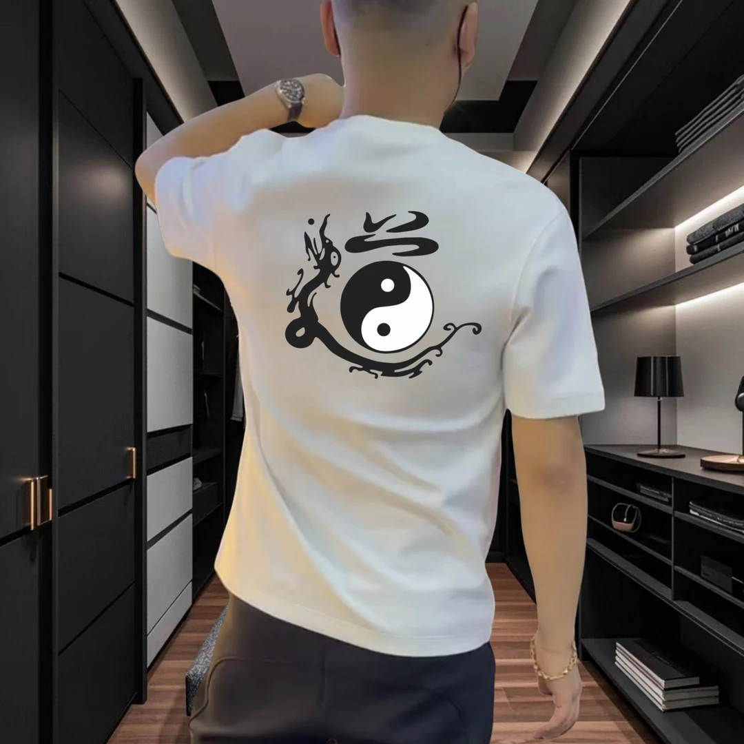 2025夏季新款短袖卡通猫上衣网红时尚休闲半袖潮流修身帅气百搭