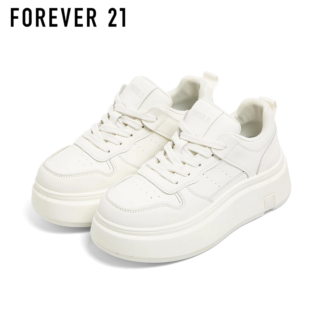 【双11好物】F21超厚底增高6cm小白鞋女2025新款小个子休闲百搭低帮