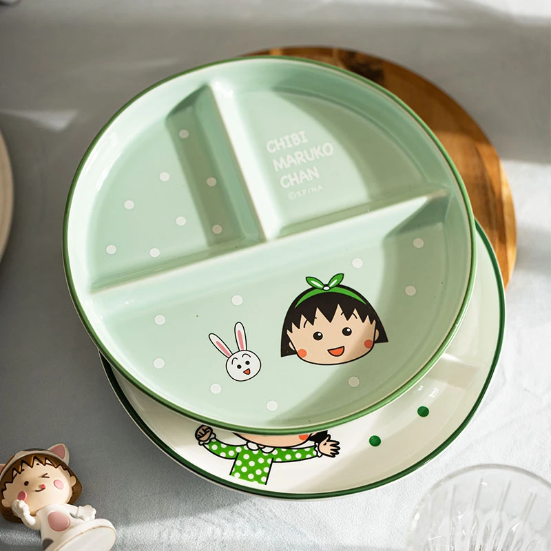 【摩登主妇&樱桃小丸子】分格餐盘大人211三格陶瓷早餐儿童减脂盘
