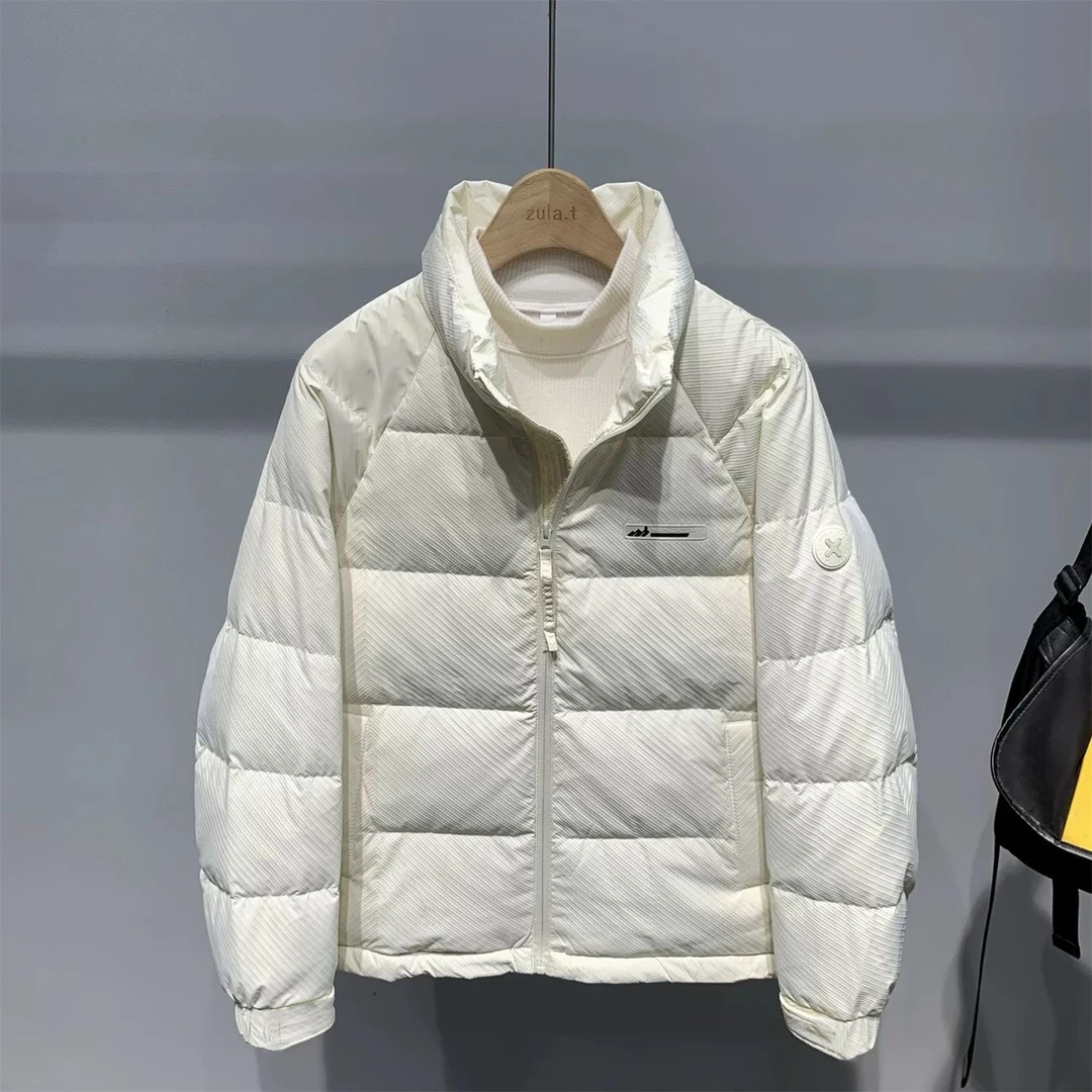 冬季潮牌无帽立领加厚棉服男青年时尚简约高品质保暖短款棉衣外套