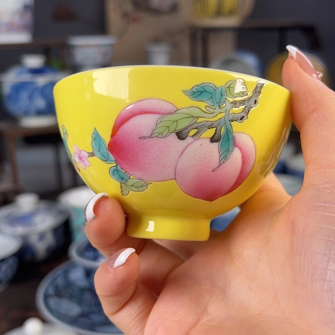 摆件景德镇陶瓷茶杯多人
