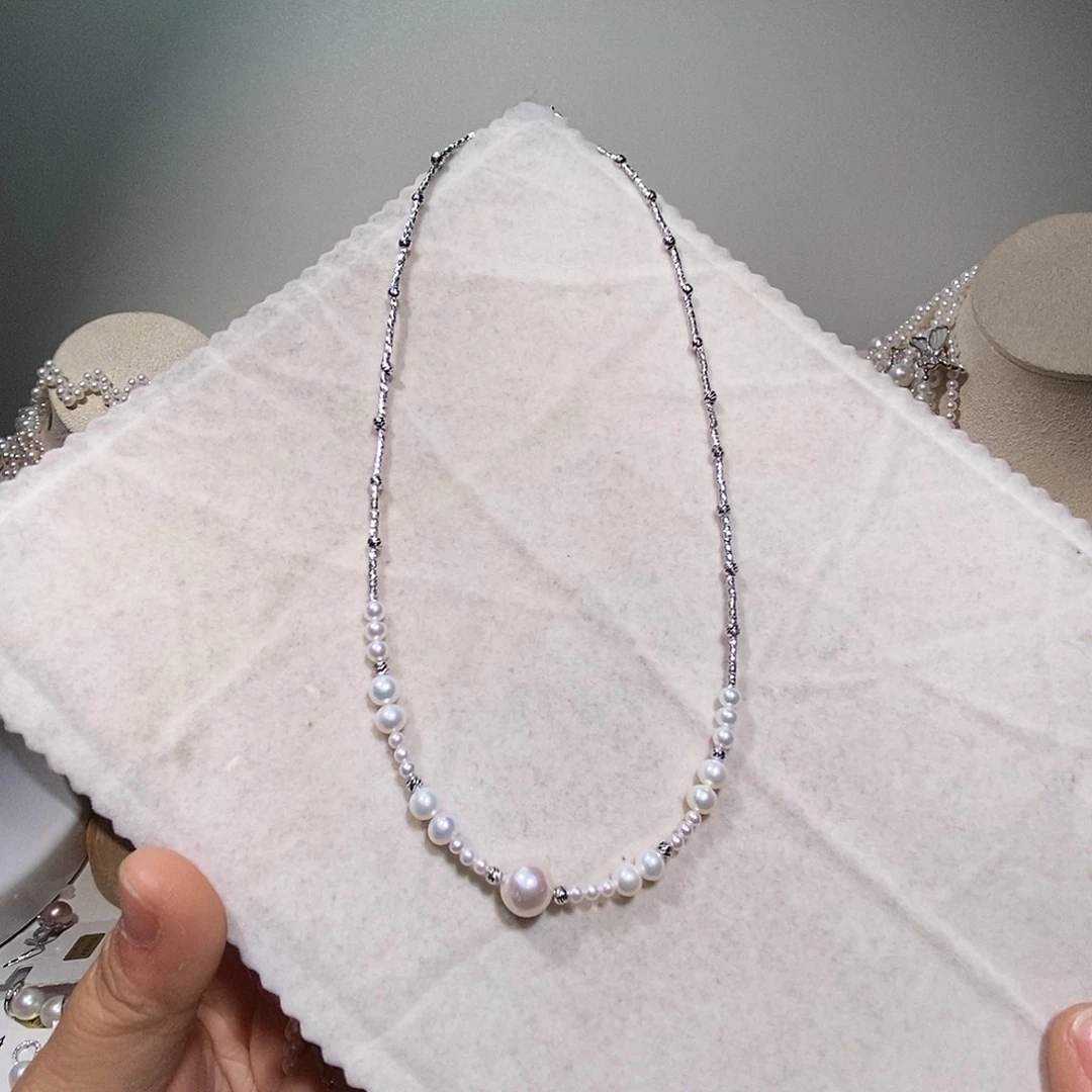 非金属非金属纯银设计项链