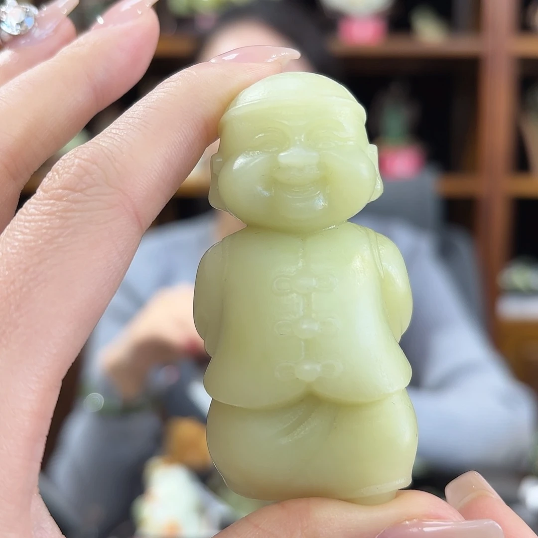 岫玉手把件未镶嵌