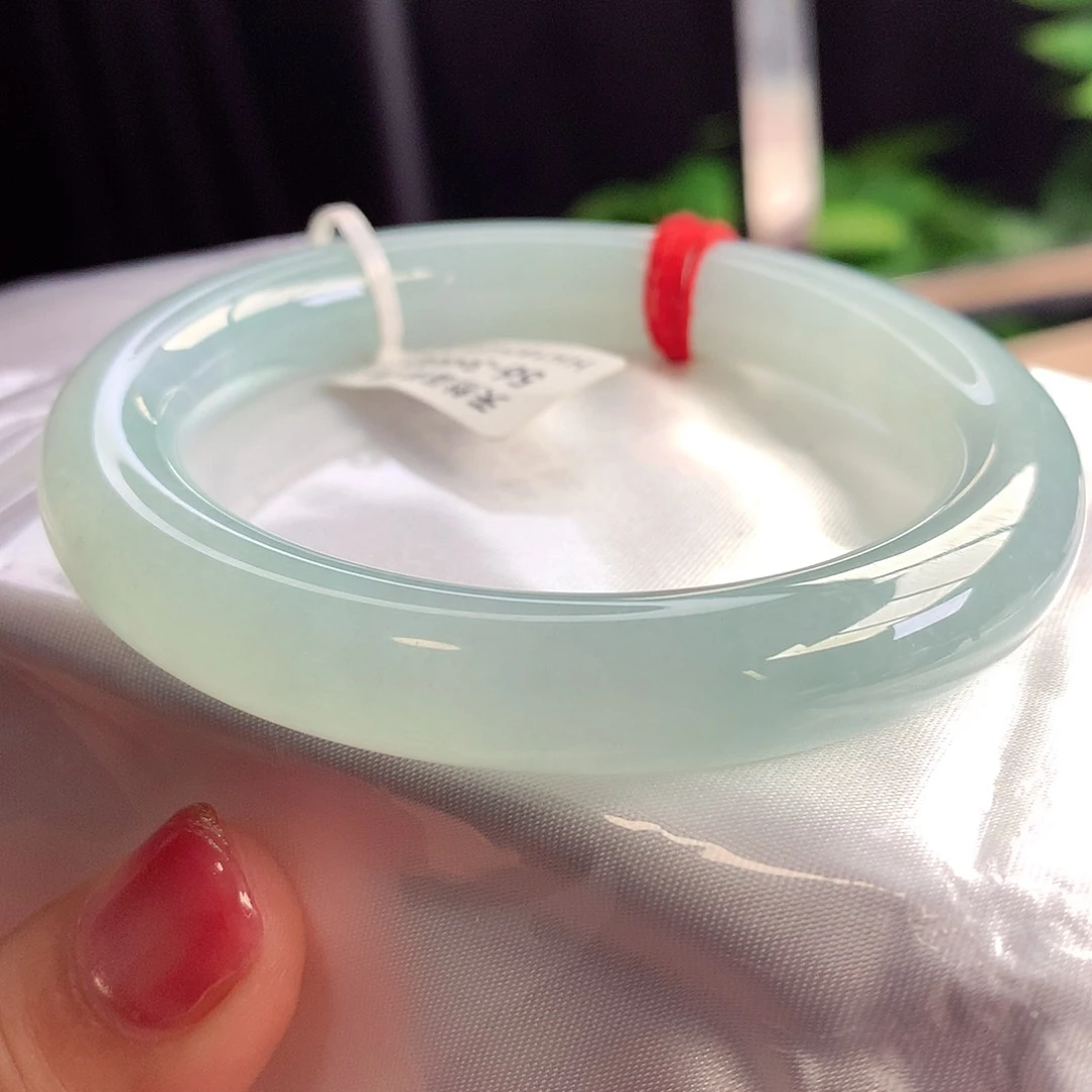 未镶嵌手镯翡翠5657圈口水-晶葡萄肉零毛孔零包容11号