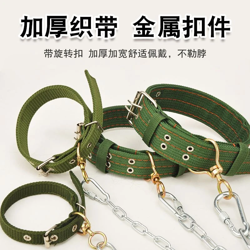 狗链子狗项圈中大小型犬宠物用品拴狗的铁链拴狗绳脖套狗狗牵引绳