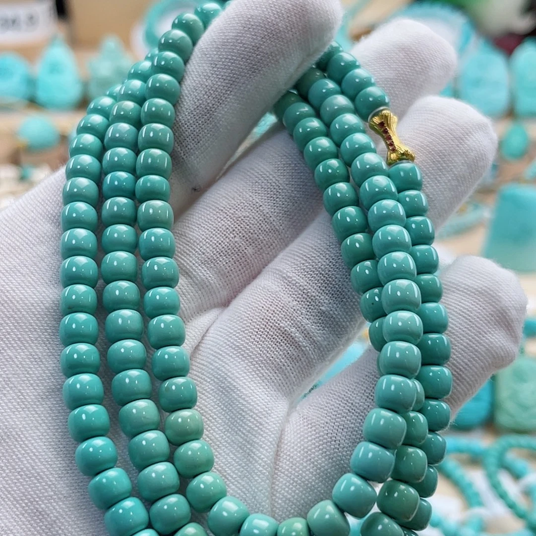 绿松石18K金镶嵌珠宝奇石