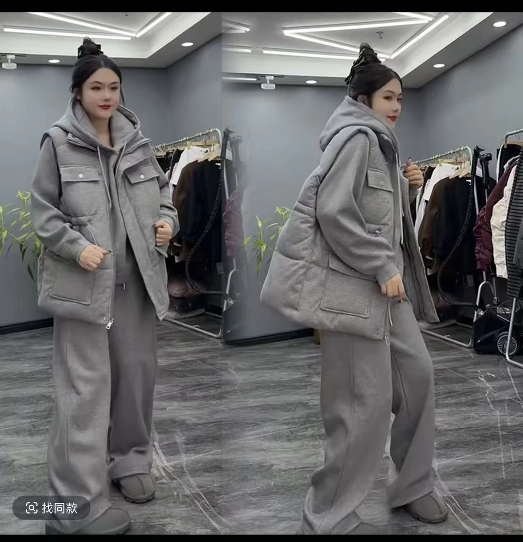 新款时尚显瘦气质高级百搭宽松大码三件套XQGG-9830