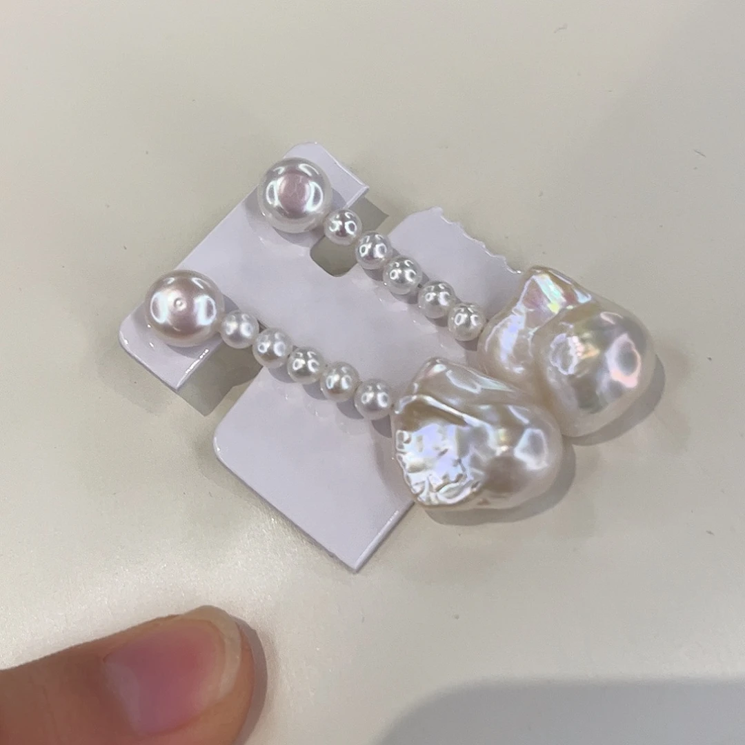 合金耳饰淡水珍珠