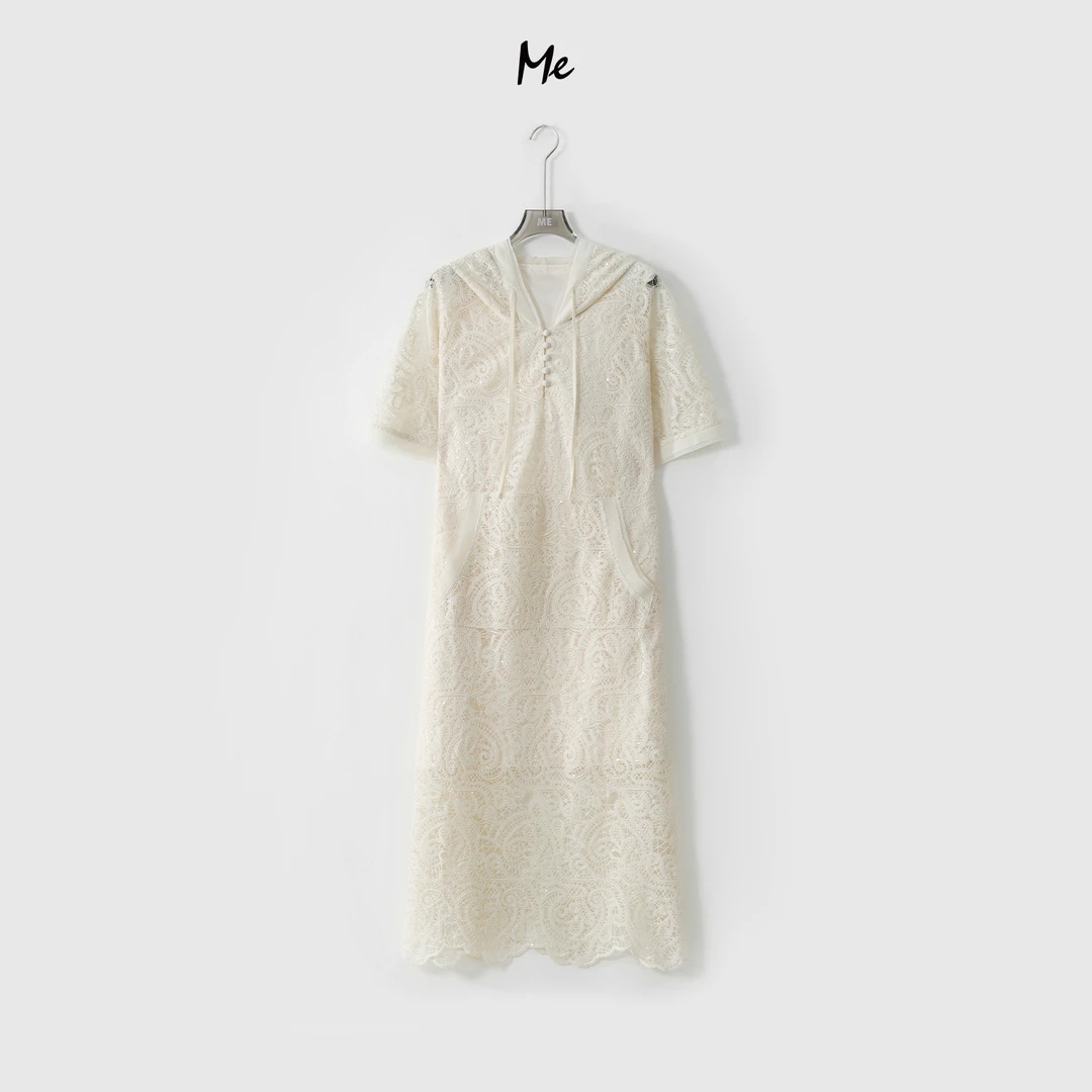 ME【南岛花蕾连衣裙】100棉刺绣镂空透气显瘦百搭休闲裙子MESS4068