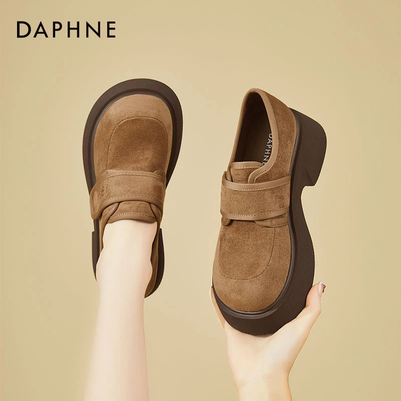 达芙妮厚底勃肯鞋秋季2025新款棕色鞋子单鞋女鞋轻巧软底久走不累