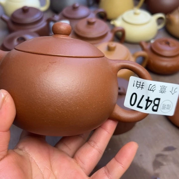紫砂茶壶辻*红降坡半手工400cc瑕疵