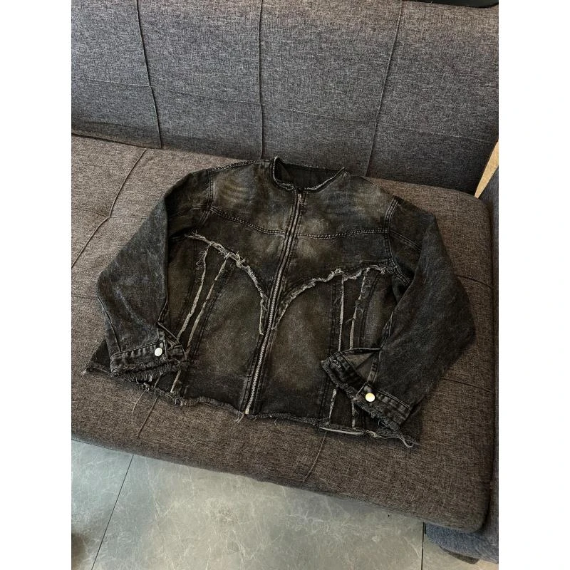 Z37 式小众扎染水洗做旧牛仔外套