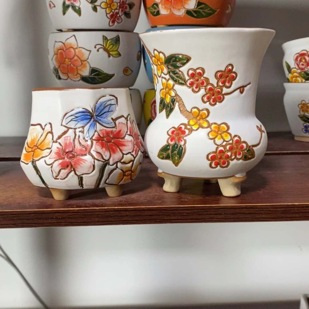 红陶韩式多肉植物花盆