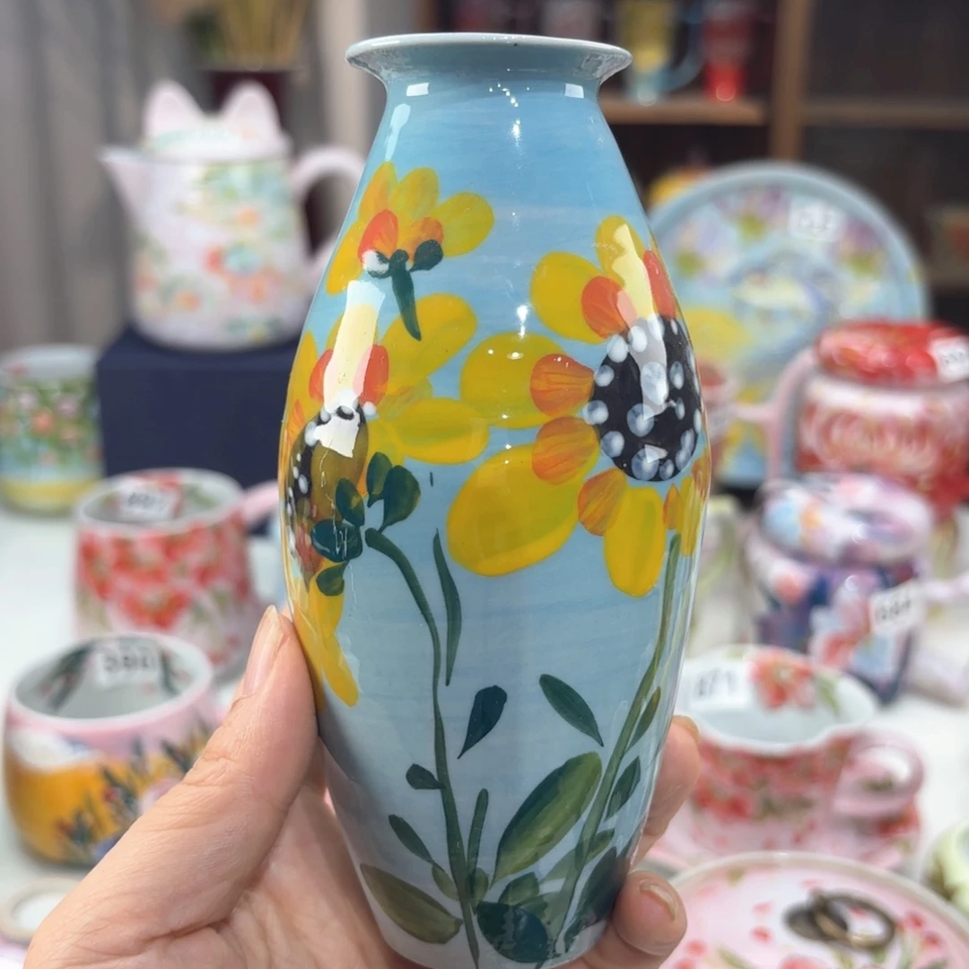 景德镇手绘高温釉下彩陶瓷茶具