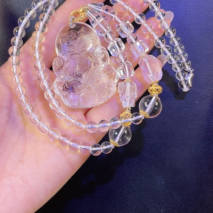 水晶白水晶吊坠未镶嵌