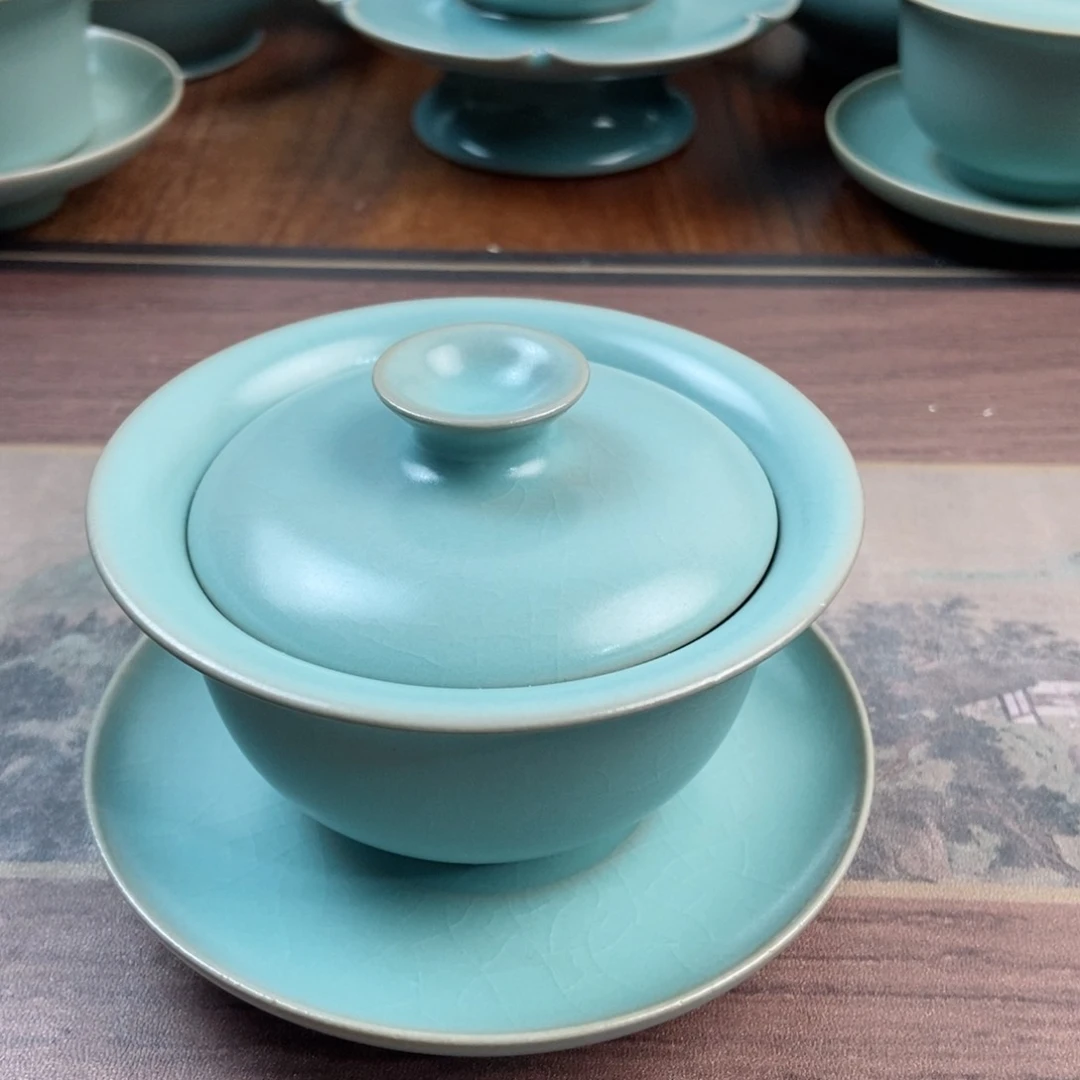 摆件陶原产地原矿汝瓷～茶器