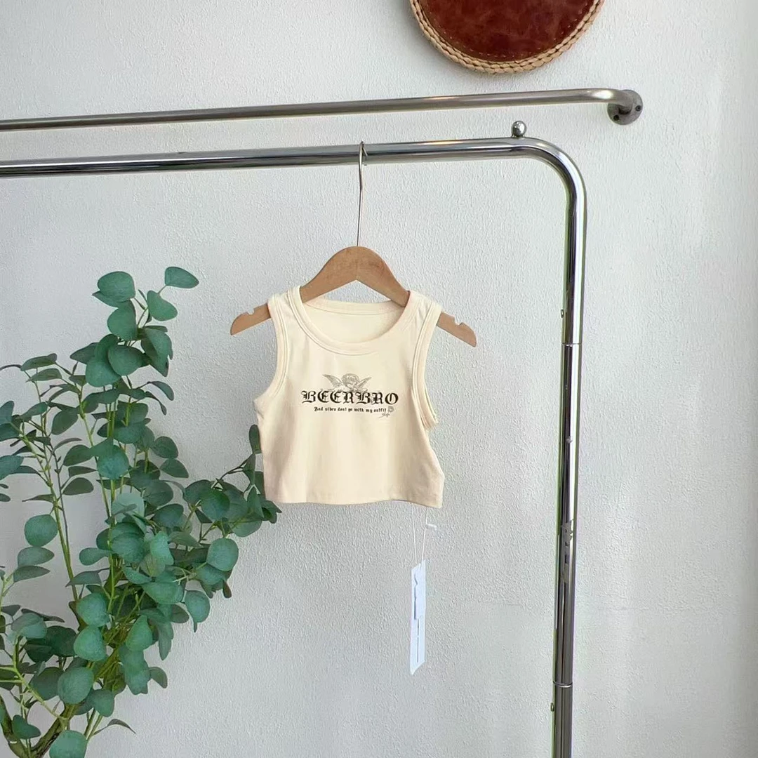 6118锁米色无袖背心