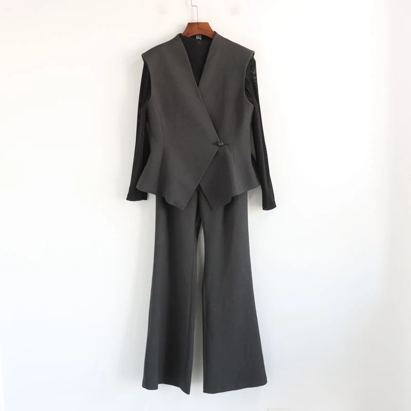 【Z131】专柜正品春2025新款时尚气质撞色减龄显瘦时尚三件套套裤