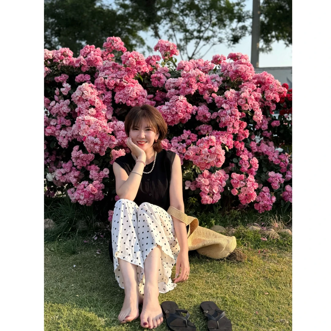 무지징-「波点裙裤」原创设计复古休闲显瘦棉绸波点裙裤