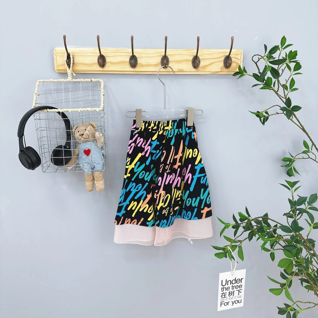 12522高端专享YOYO夏款呦呦鹿短裤黑色