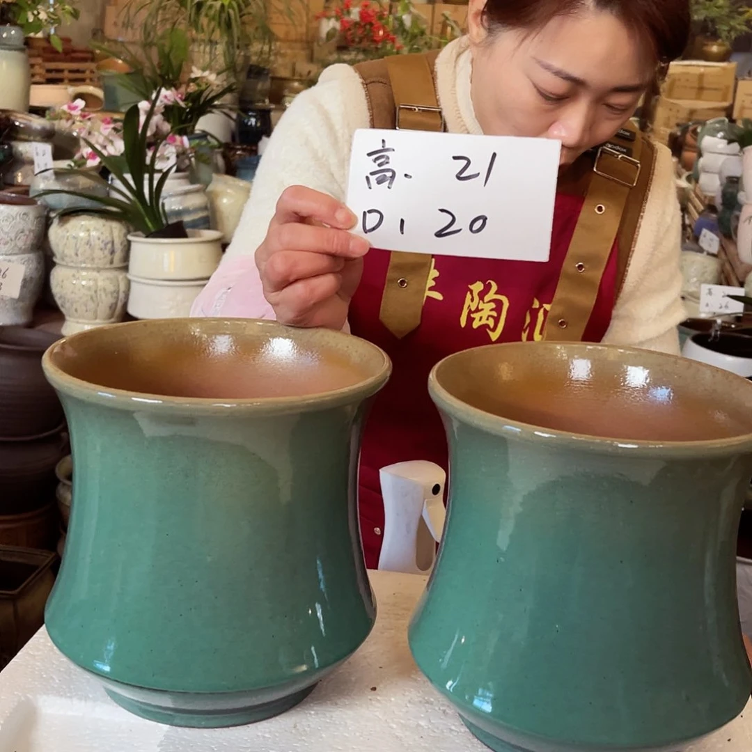 紫砂花盆高度21口径20