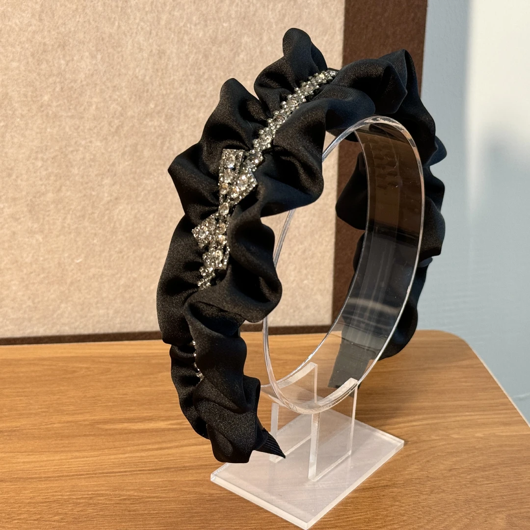 爆款头箍丝绒发饰网红发箍宽边高级洋气黑色头饰复古百搭简约气质