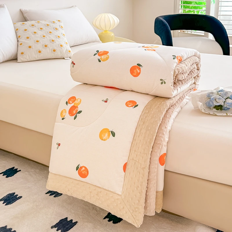 全棉加厚豆豆被成人被子3-4斤四季通用空调被秋冬春秋单人学生被