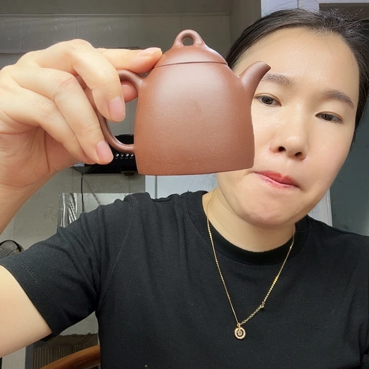 茶壶紫砂原矿半手工紫泥秦权130cc