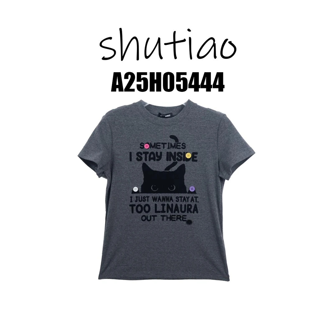 【SHUTIAO】2025秋冬：新款小众设计款T恤A25H05444