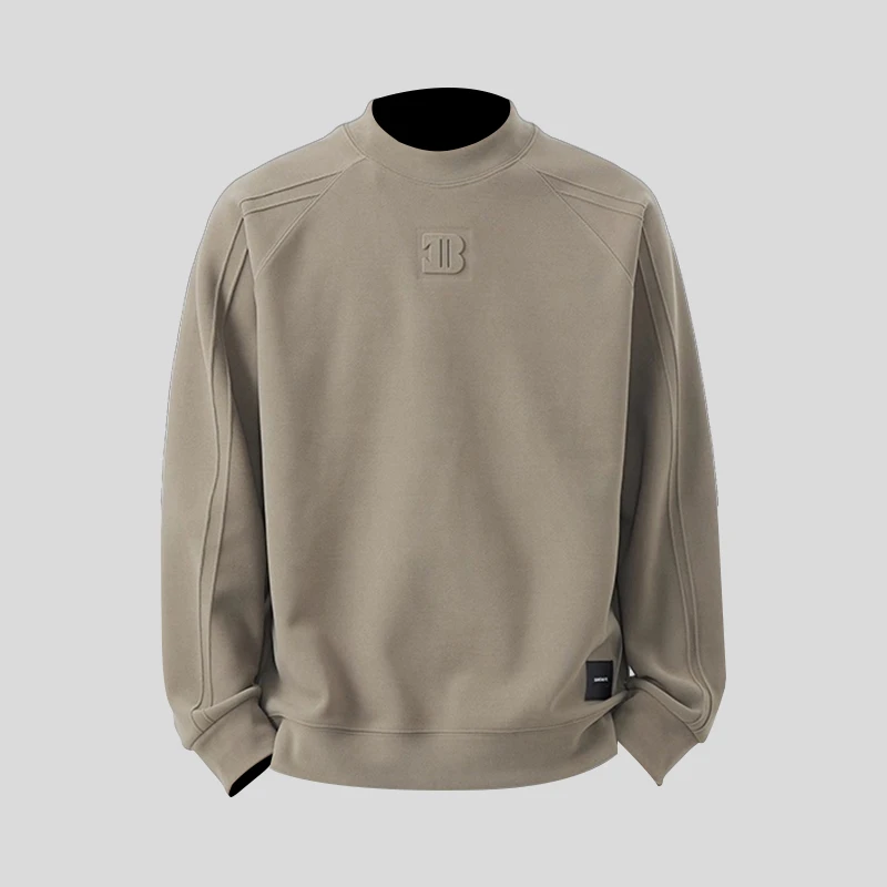 ohmmayby重磅加厚双面绒卫衣男秋冬季新款宽松百搭纯色保暖打底衫