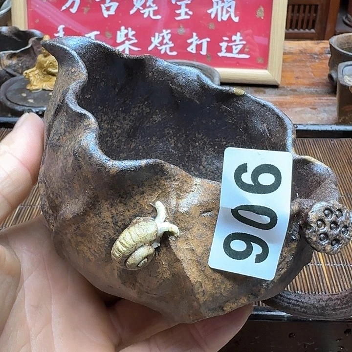 纯手工制作粗陶茶具